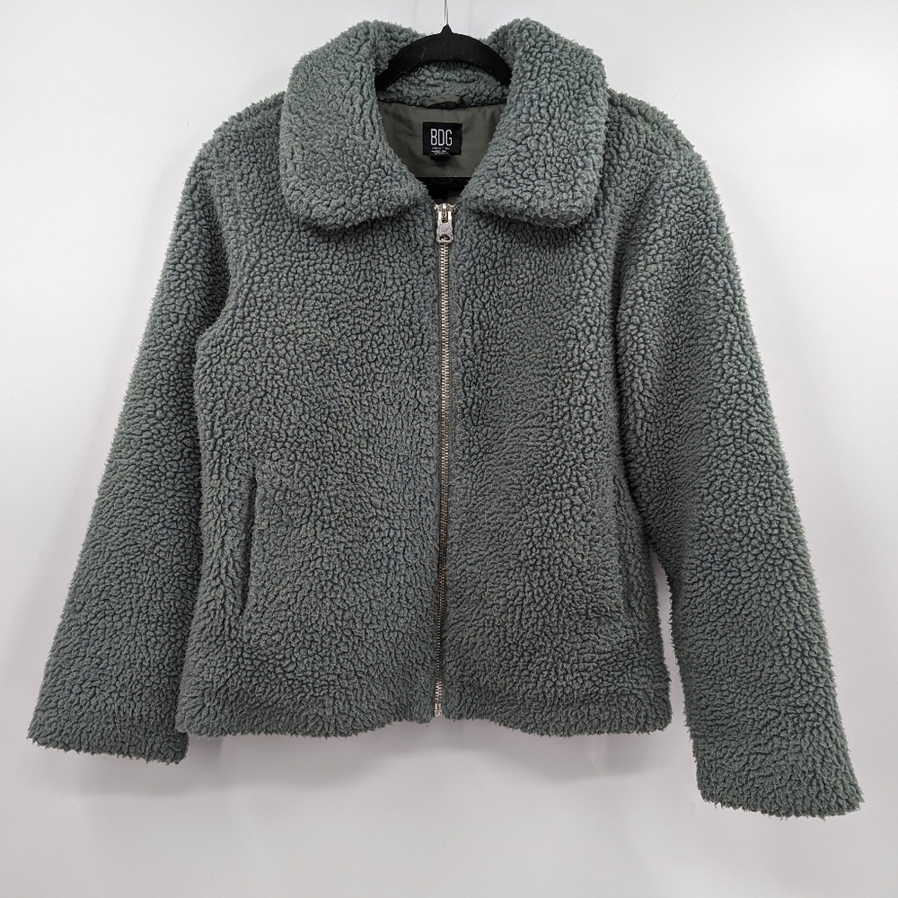 BDG Sherpa Zip Up Jacket